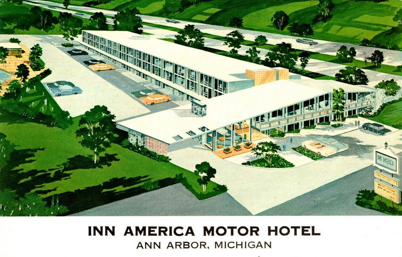 Crystal House Motel (Inn America) - Old Postcard
